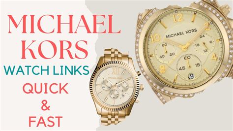 how to remove back of michael kors watch|michael kors watch strap links.